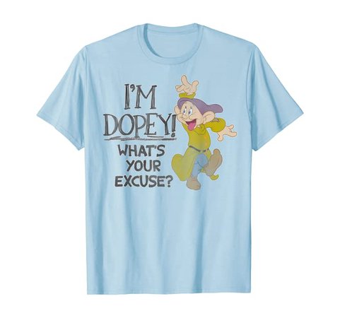 Amazon.com: Disney Snow White I'm Dopey What's Your Excuse T-Shirt: Clothing