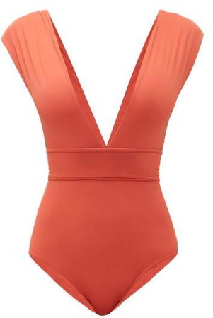 Roge Waistband Swimsuit - Womens - Orange