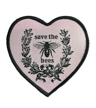 save the bees pink black patch