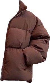 brown puffer jacket