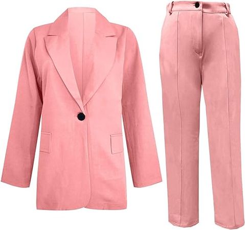 Amazon.com: Blazer Sets Women 2 Piece Outfits Business Casual Outfits 2024 Dressy Casual Pant Suits Plus Size Wide Pants Suit Set : Clothing, Shoes & Jewelry