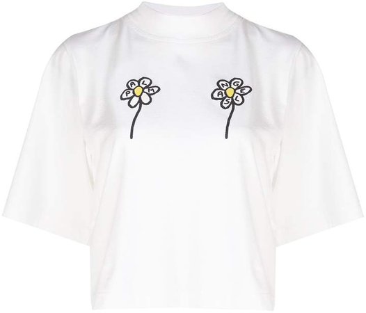 daisy-print T-shirt