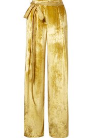 Carolina Herrera | Floral-print silk-organza wide-leg pants | NET-A-PORTER.COM