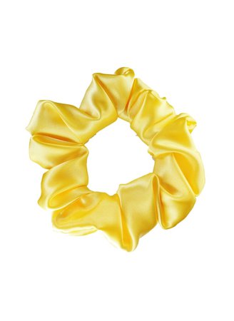 yellow silk scrunchie