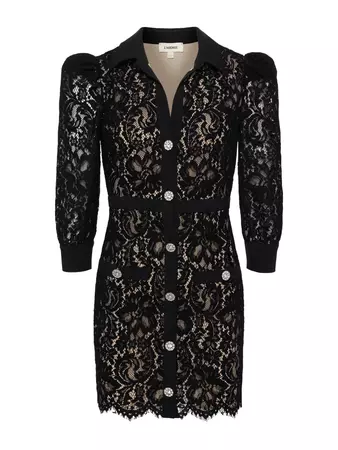 L'AGENCE - Kamala Lace Mini Dress in Black