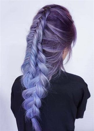 Black & Lilac Ombre Hair