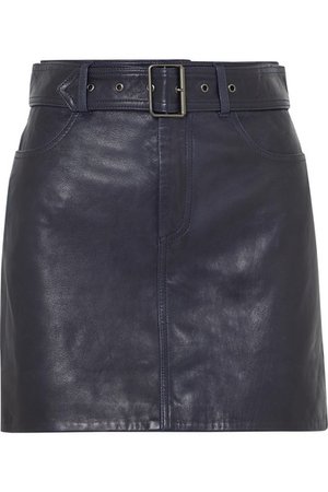 Victoria, Victoria Beckham | Belted leather mini skirt | NET-A-PORTER.COM