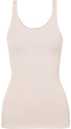 The Daily Ribbed Stretch-supima Cotton Tank - Pink