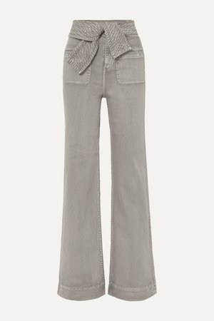 Gray Wade belted high-rise wide-leg jeans | Ulla Johnson | NET-A-PORTER