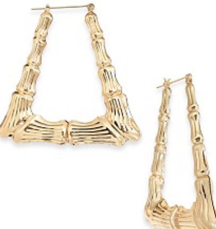triangle bamboo earrings
