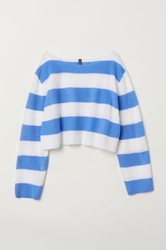 Striped Sweater | Sweaters, Stripe sweater, Oversized cropped sweater
