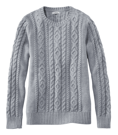 Grey cable knit sweater