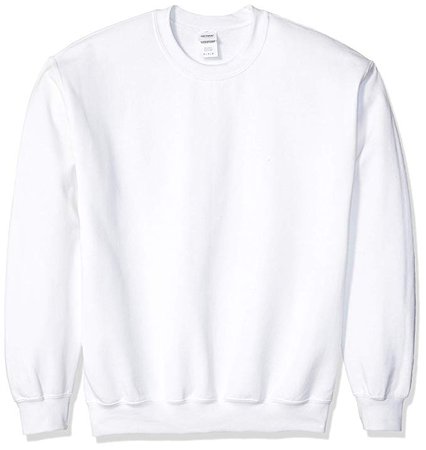 Gildan Men's Fleece Crewneck Sweatshirt, White Medium at Amazon Men’s Clothing store