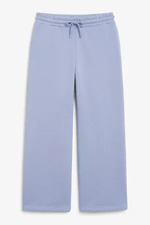 Wide leg sweatpants - Blue - Sweatpants - Monki WW