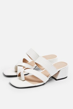 DARCY White Toe Loop Sandals - Sandals - White - Topshop USA
