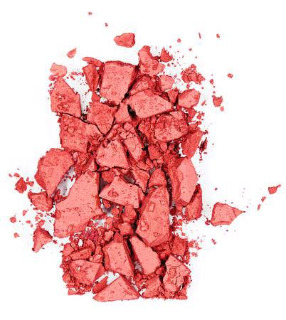 Makeup. Red Blush On White Background. Close Up Of Crushed Broken.. Stock Photo, Picture And Royalty Free Image. Image 98359676.