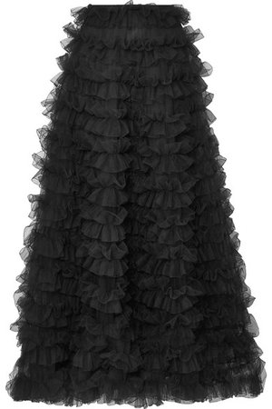 Valentino | Tiered ruffled chiffon maxi skirt | NET-A-PORTER.COM
