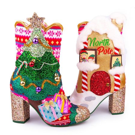 Irregular Choice Christmas Tree Heeled Boots