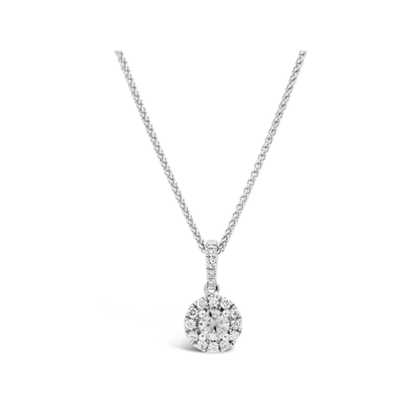 18K White Gold and Diamond Drop Pendant Only - Necklaces & Pendants - Fine and Designer Jewellery