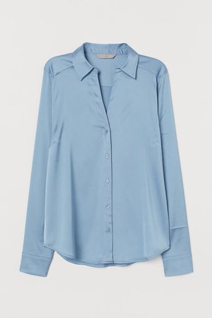 V-neck Blouse - Light blue - Ladies | H&M US