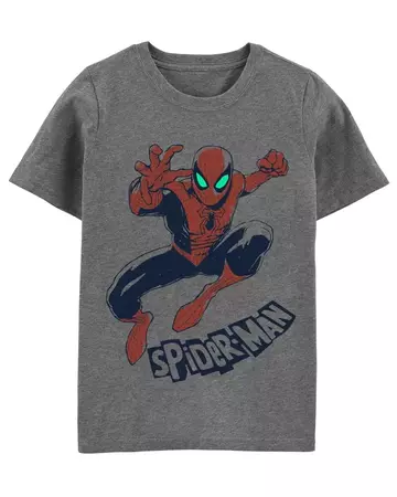 Kid Grey Spider-Man Glow Tee | carters.com