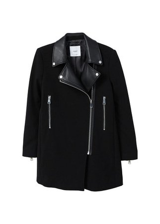 MANGO Zippers combined coat