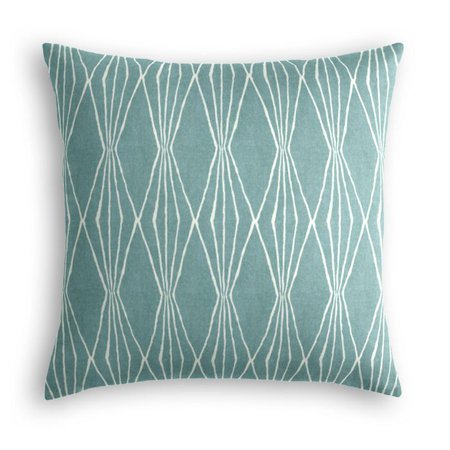 Aqua Blue Diamond Pillow | Loom Decor