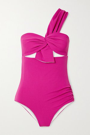 Venice One-shoulder Cutout Swimsuit - Pink