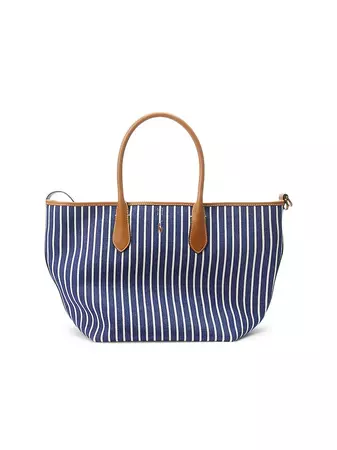 Shop Polo Ralph Lauren Medium Striped Canvas Bellport Tote Bag | Saks Fifth Avenue