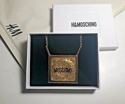 H&M Moschino Gold-plated Necklace Condom Logo Exclusive SHIPS TODAY-NEVER OPENED | eBay