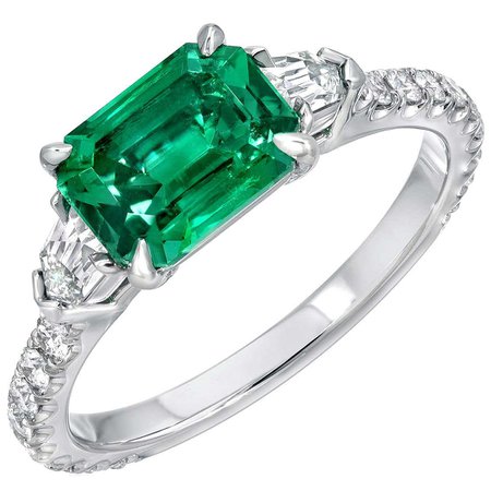 Untreated Emerald Ring 1.47 Carat No Oil AGL Certified Panjshir Afghanistan For Sale at 1stDibs