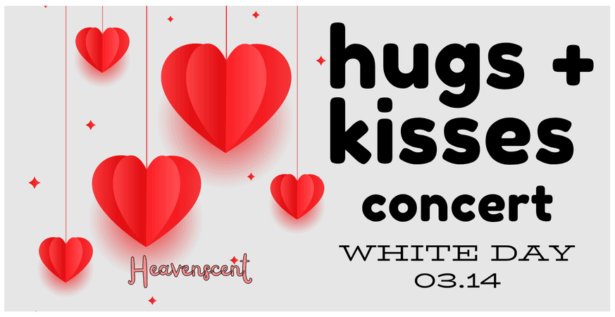 XOXO White Day Mini Album Banner Hugs and Kisses