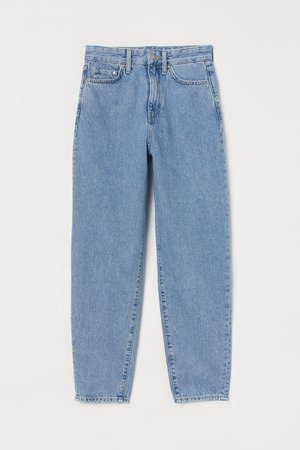 Mom Loose-fit Ultra High Jeans - Light denim blue - Ladies | H&M US