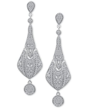 silver fancy earrings