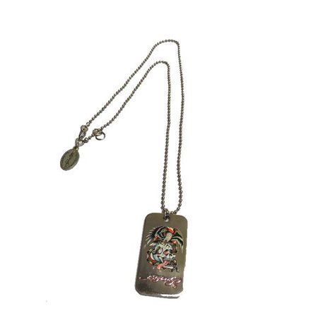 *clipped by @luci-her* Ed Hardy Dog Tag Necklace - Tradesy