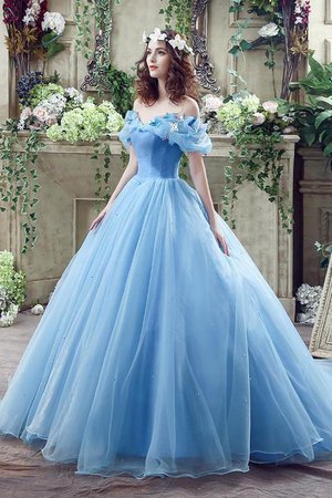 Princess Ball Gown Light Blue Prom Dresses Evening Quinceanera Dress – Laurafashionshop