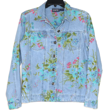 Vintage Blassport Floral Chambray Jacket | eBay