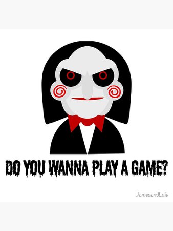 "Do you wanna play a game? Saw halloween gift idea." Canvas Print by JamesandLuis | Redbubble
