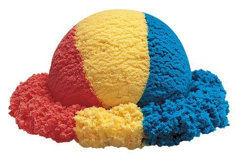 red yellow blue ice cream