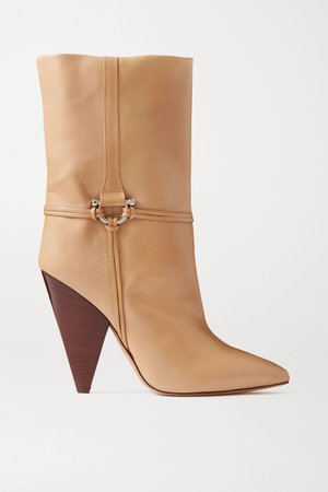 Beige Lunder leather ankle boots | Isabel Marant | NET-A-PORTER