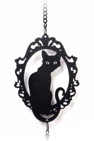 Cat Silhouette Hanging Decoration by Alchemy Gothic | Gothic