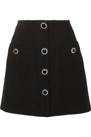 Alessandra Rich | Button-embellished wool-blend tweed mini skirt | NET-A-PORTER.COM