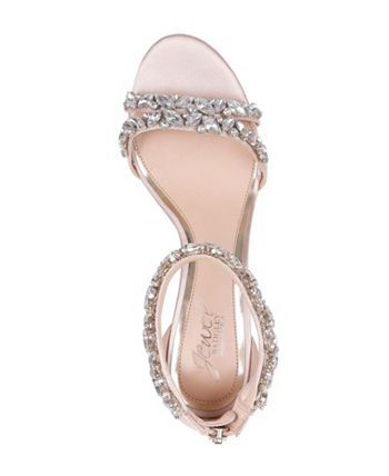 Jewel Badgley Mischka Caroline Embellished Ankle-Strap Evening Sandals & Reviews - Evening & Wedding - Shoes - Macy's