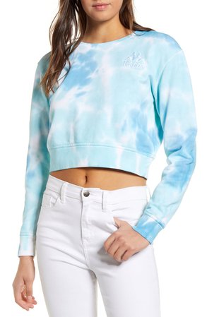Kappa Catros Tie Dye Crop Sweatshirt | Nordstrom