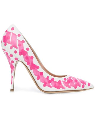 Hot Bargains! 50% Off Moschino brushstroke pumps - Pink