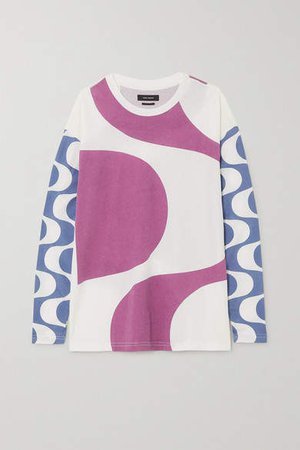 Leilo Printed Cotton-jersey T-shirt - Pink