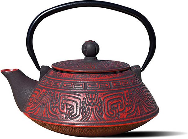 Old Dutch 1076RD Red/Black Cast Iron"Kodai" Teapot, 28 oz: Amazon.ca: Home & Kitchen