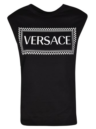 Versace Logo Sleeveless Tank Top