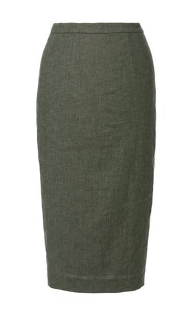 Regina Linen-Cotton Pencil Skirt By Lena Hoschek | Moda Operandi