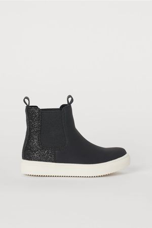 Warm-lined Chelsea Boots - Black/Glitter - Kids | H&M US
